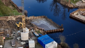 Baufortschritt an der Schlossbrücke, Anfang Februar 2025.jpg&nbsp;&copy;&nbsp;H3 Entwicklungsgesellschaft