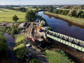 Baufortschritt an der Schlossbrücke, Anfang Oktober 2024.jpg&nbsp;&copy;&nbsp;H3 Entwicklungsgesellschaft