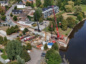 Baufortschritt an der Schlossbrücke, Ende August 2025&nbsp;&copy;&nbsp;H3 Entwicklungsgesellschaft