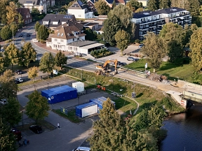 Baufortschritt an der Schlossbrücke, Mitte September 2024&nbsp;&copy;&nbsp;H3 Entwicklungsgesellschaft