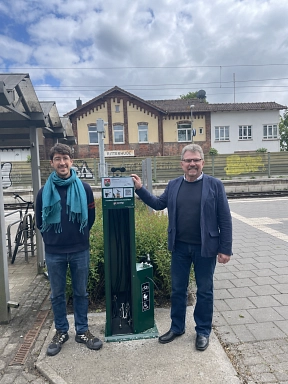 Fahrrad-Servicestation am Ritterhuder Bahnhof&nbsp;&copy;&nbsp;Gemeinde Ritterhude