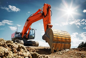 Fotolia Bagger Baustelle arbeiten Sand Sperrung Straße Fotolia Bagger Baustelle Sperrung © Fotolia.com